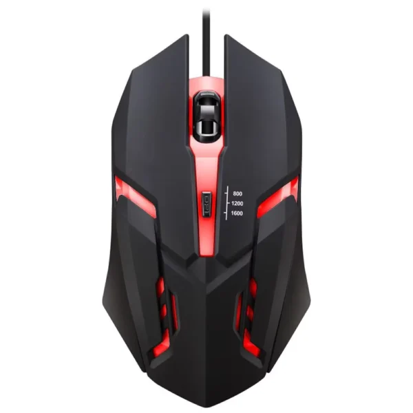 Ergonomic Backlit Wired Gaming Mouse with Adjustable DPI