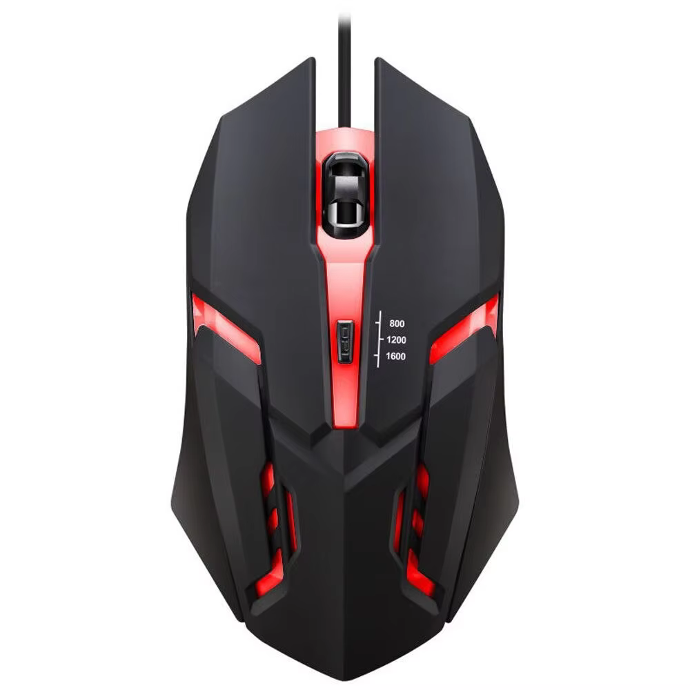 Ergonomic Backlit Wired Gaming Mouse with Adjustable DPI