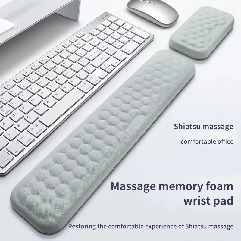 Ergonomic Memory Foam Keyboard Mouse Wrist Rest Pad