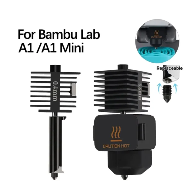 Hotend Kit for Bambu Lab A1/A1 Mini with Hardened Steel Nozzle