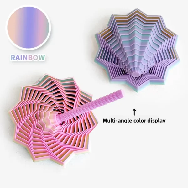 3D Printed Rainbow Sensory Fidget Star Model