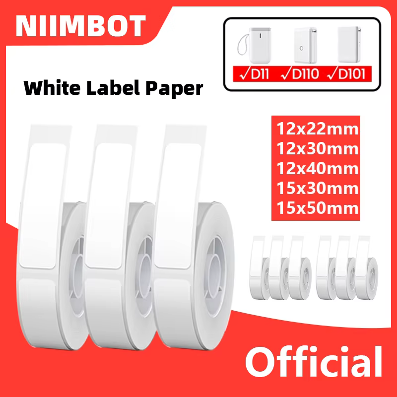 Niimbot Waterproof White Label Rolls for D11 Printer