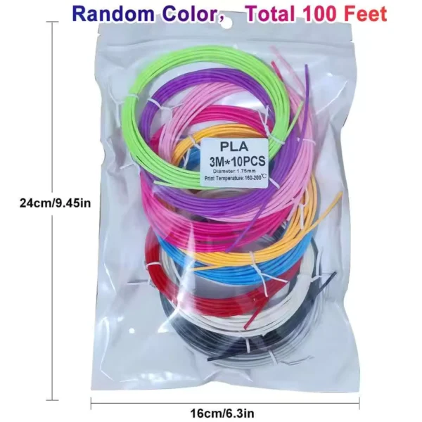 3D PLA Filament 1.75mm 32-Color Multicolor Set