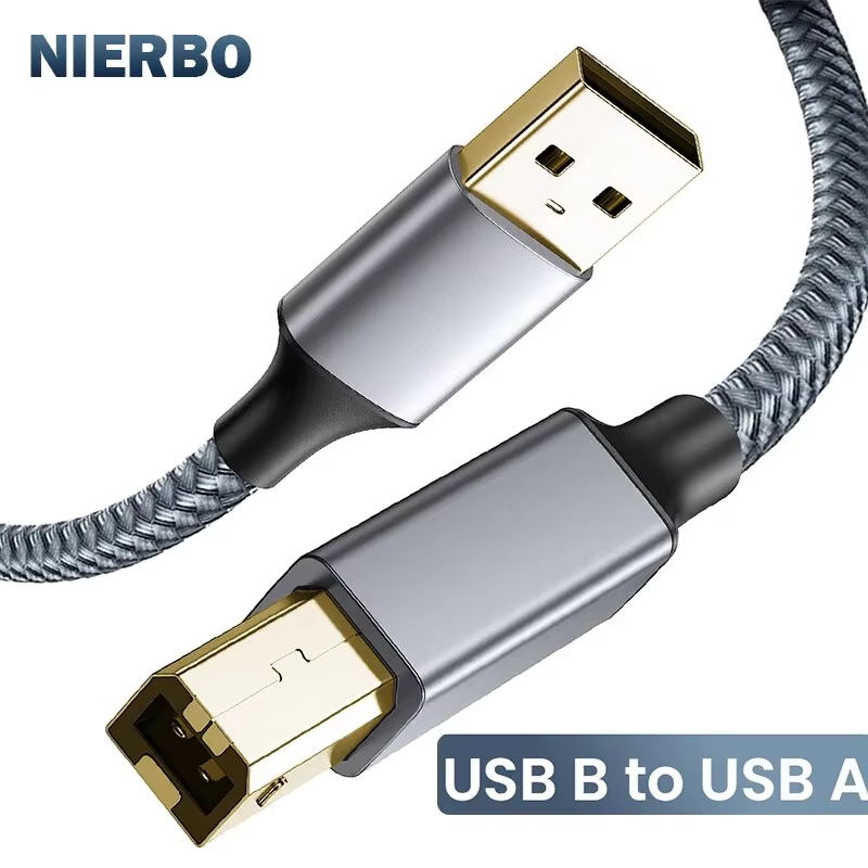 NIERBO USB 2.0 Printer Cable Male to Male for HP Epson