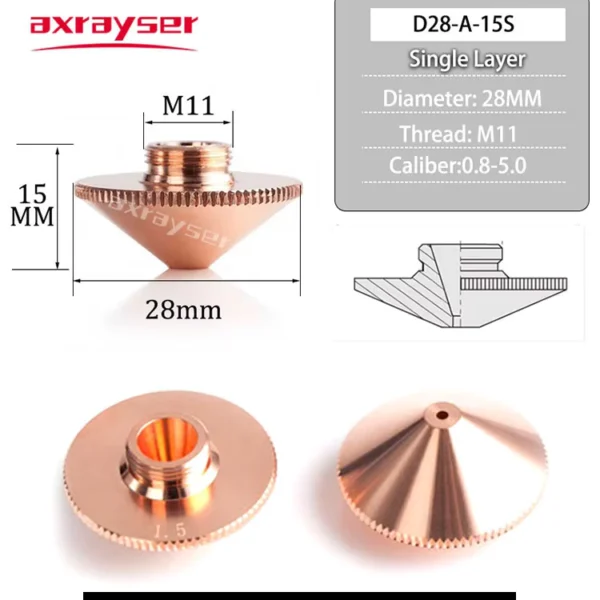 All Types Laser Nozzles for Fiber Cutting Machines 28/32mm