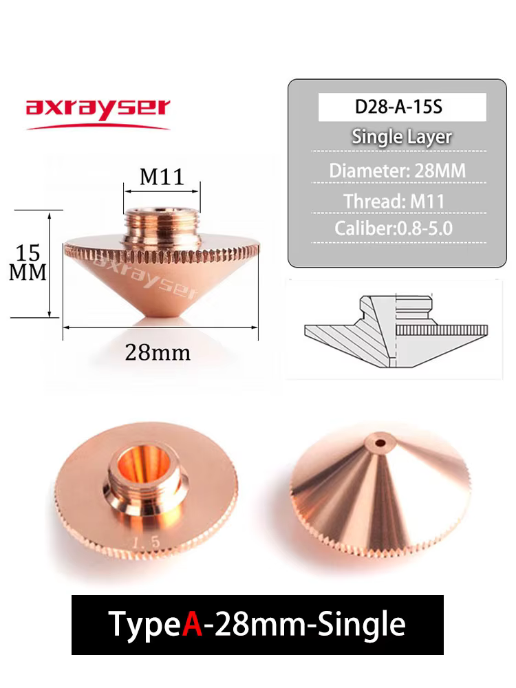 All Types Laser Nozzles for Fiber Cutting Machines 28/32mm