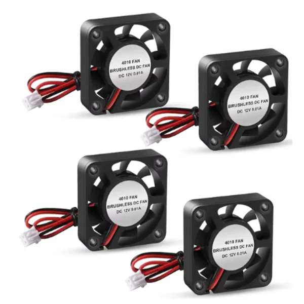 4PCS 4010 3D Printer Cooling Fans Hydraulic Bearing DC 12V/24V