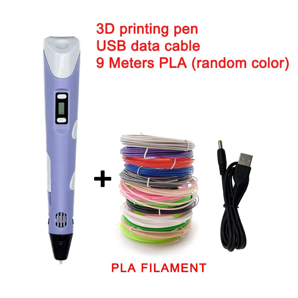 USB Rechargeable 3D Printing Pen with 9M PLA Filament