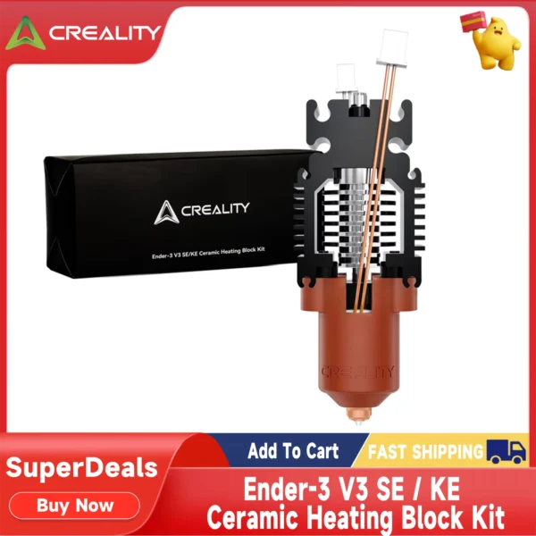 Creality Ender-3 V3 SE/KE Ceramic Heating Block Kit with Nozzle