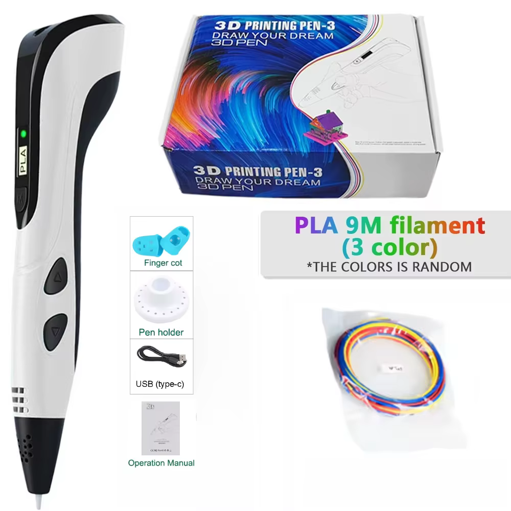 Kids 3D Printing Pen Set with PLA Filament & Accessories