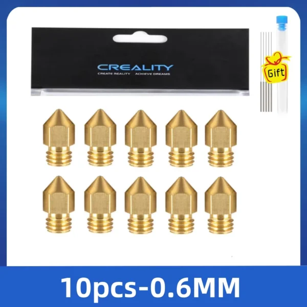 Creality 10PCS MK8 Brass Nozzles for Ender 3 & CR-10