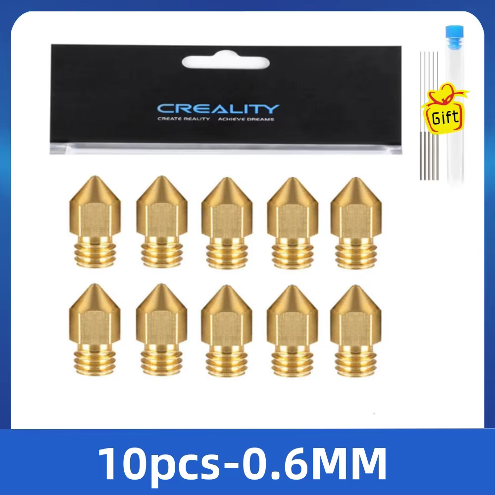 Creality 10PCS MK8 Brass Nozzles for Ender 3 & CR-10