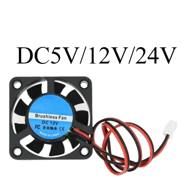 40x10mm DC Hydraulic Cooling Fan 5V/12V/24V Brushless