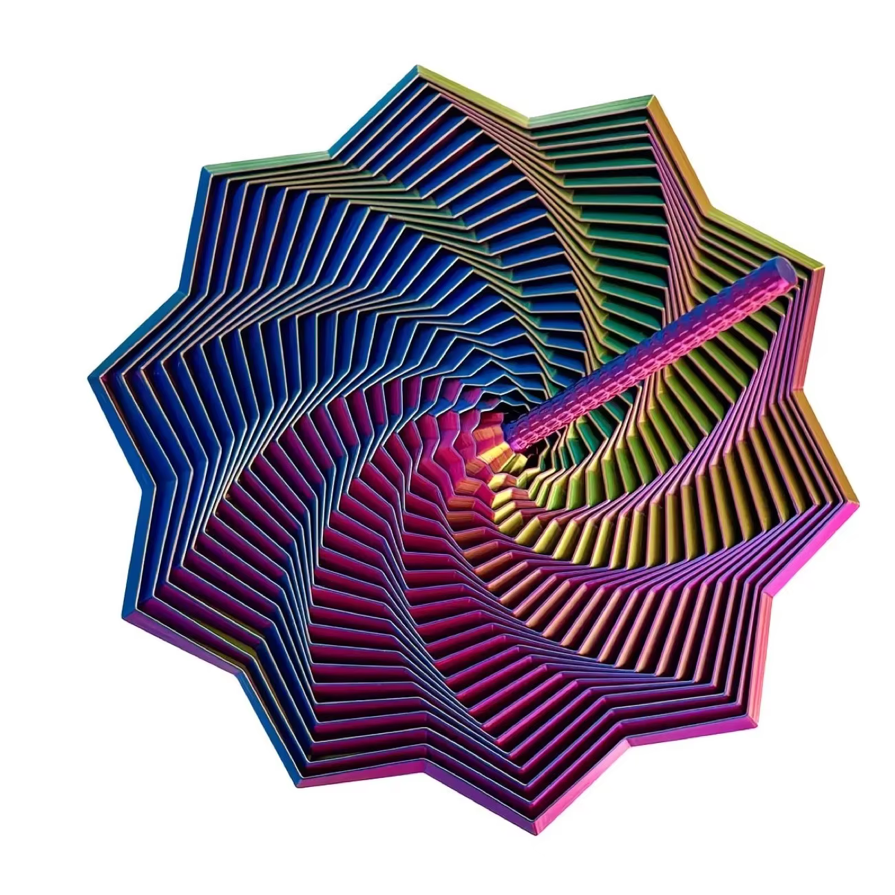 3D Printed Sensory Fidget Star Hexagon Spiral Orb