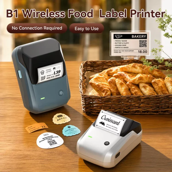 Niimbot B1 Wireless Thermal Label Printer 20-50mm Width