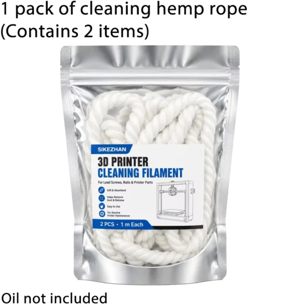 3D Printer Maintenance Kit with Lubricant Oil & Cleaning Rope