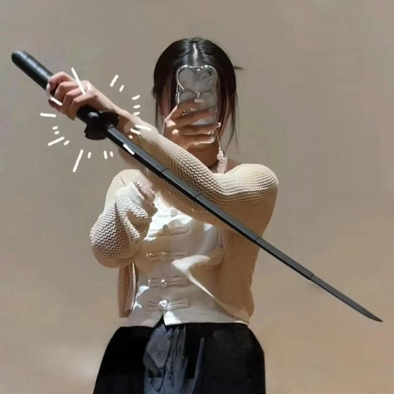 3D Printed Retractable Plastic Samurai Sword Toy