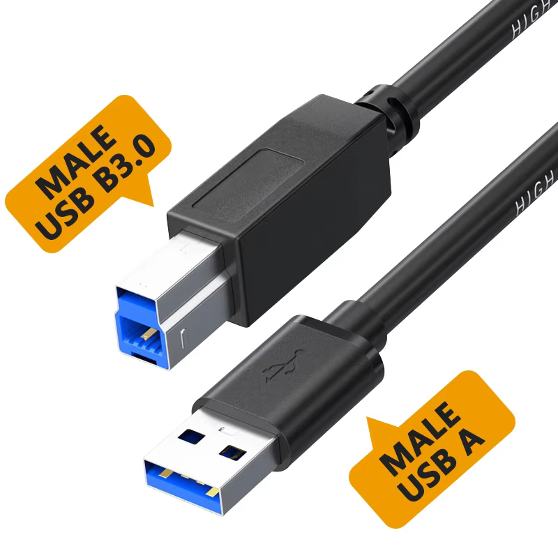 USB 3.0 Type A to Type B High-Speed Printer Cable