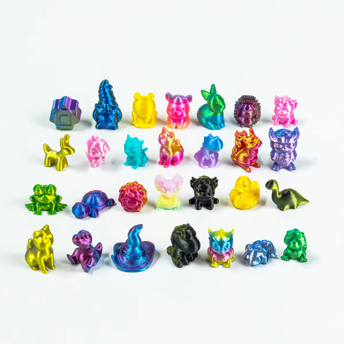 3D Printed Mini Animal Figurines Multi-Pack Assortment