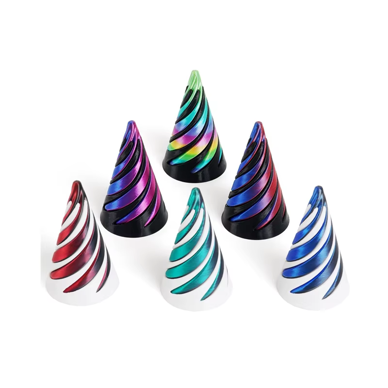 3D Printed Spiral Cone Fidget Toy & Decorative Sculpture