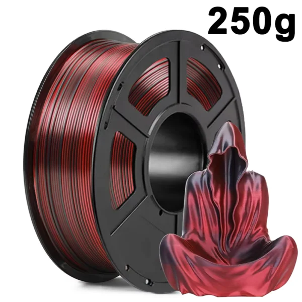 Silk Blue Red Dual Color 1.75mm PLA Filament 250g