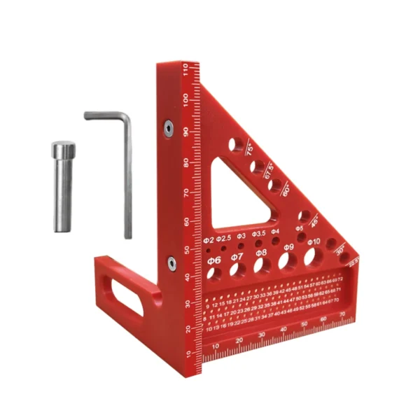 3D Multi-Angle Plastic Triangle Ruler with Metric Scale