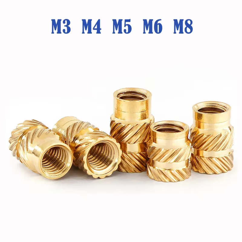 Brass Knurled Heat Melt Insert Nuts M3 M4 M5 M6 M8
