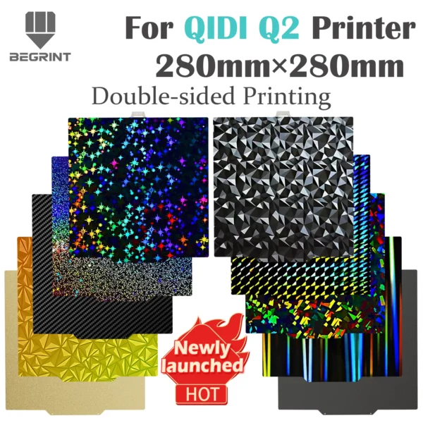 QIDI Q2 Spring Steel Double-Sided PEI PET Build Plate