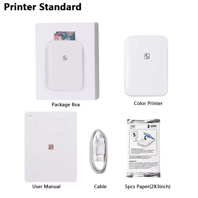 HPRT MT53 Portable Color Photo Printer Bluetooth Mini Pocket Printer