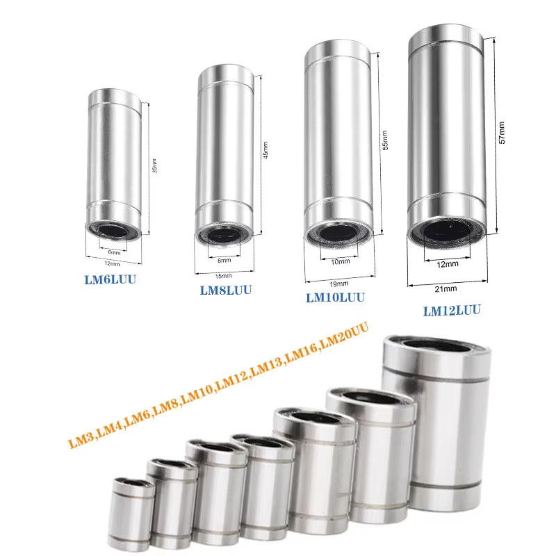 LM Series Nickel-Plated Linear Ball Bearings for CNC 3D Printers