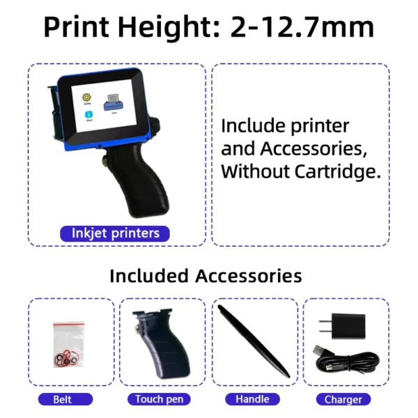 Mini Plus Portable Inkjet Date Printer Coding Machine