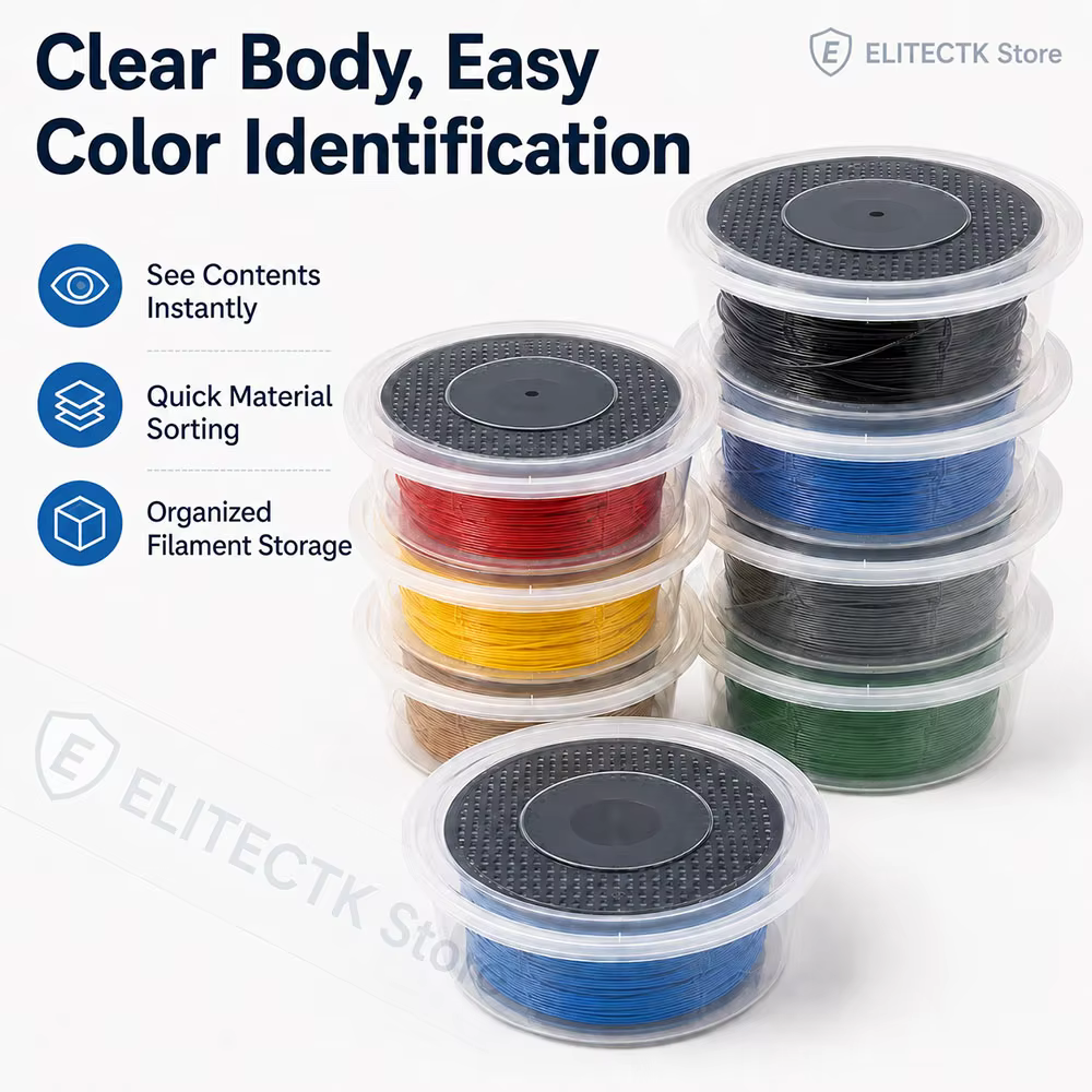 Clear Stackable Storage Box for 1KG 3D Printer Spools