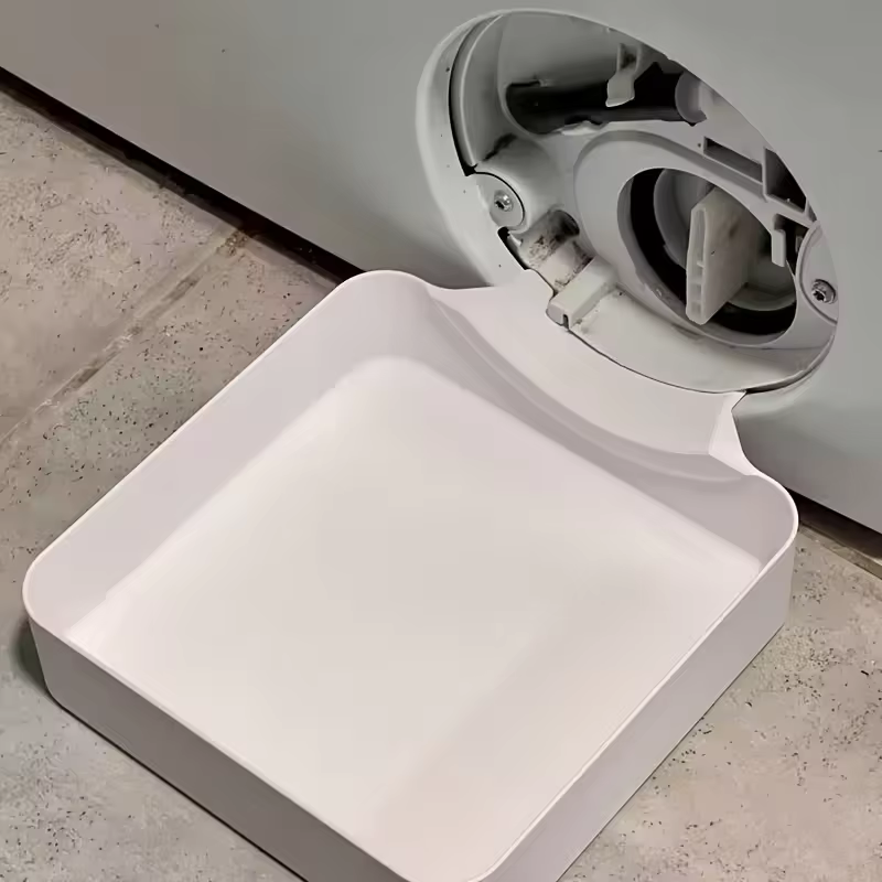 Washing Machine Drain Outlet Drip Tray for Lint Filter Cleaning