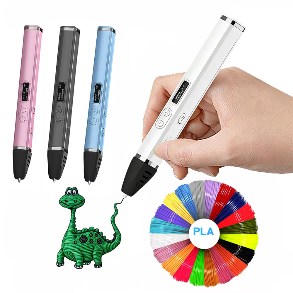 Professional 3D Printing Pen with OLED Display and Detachable Design
