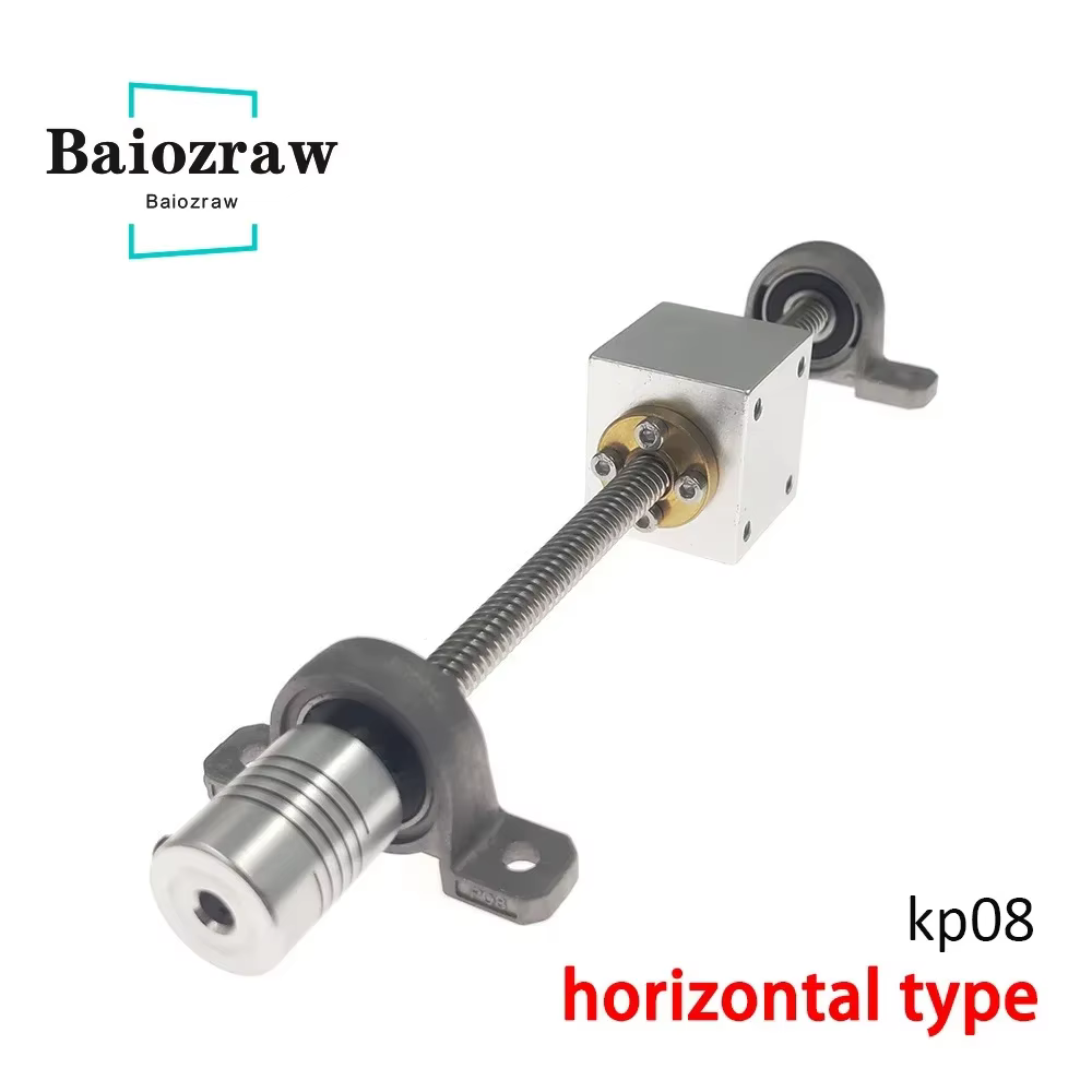 T8 Screw Rod Set Horizontal or Vertical Pitch 2mm Lead 8mm