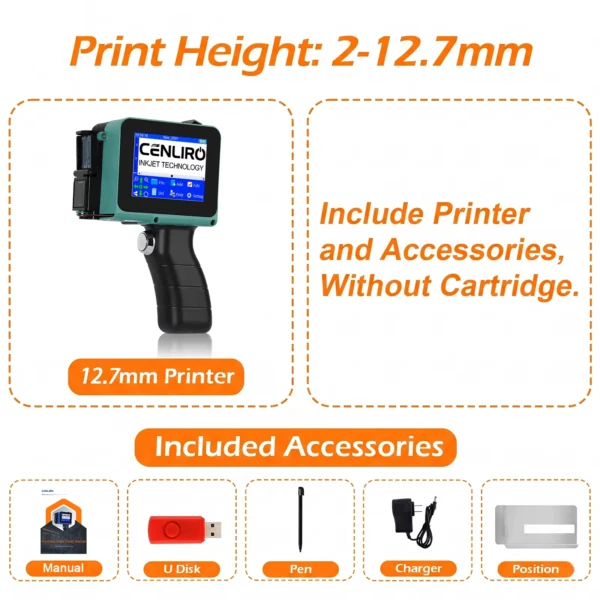 Cenliro CL05P Detachable Mini Handheld Inkjet Printer