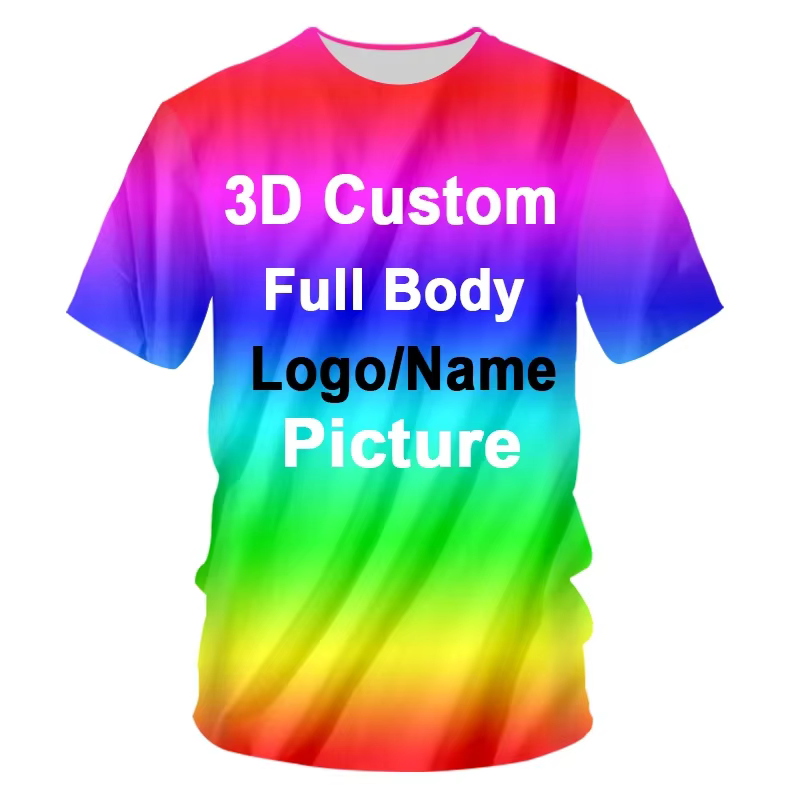 Custom 3D Printed Hip Hop T-Shirt for Men Women Kids