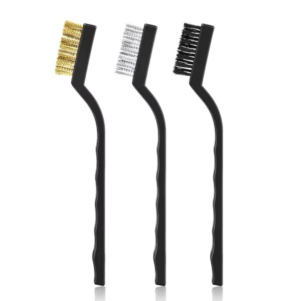 3PCS Nozzle Cleaning Brushes for 3D Printers Copper Nylon Steel
