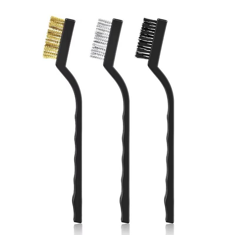 3PCS Nozzle Cleaning Brushes for 3D Printers Copper Nylon Steel
