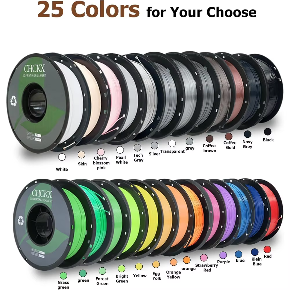 PETG 3D Printer Filament 10 Roll 1kg Spools Multi Color