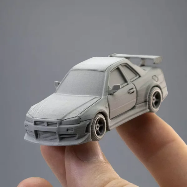 1/64 Scale 3D Printed GT-R Model Car DIY Kit