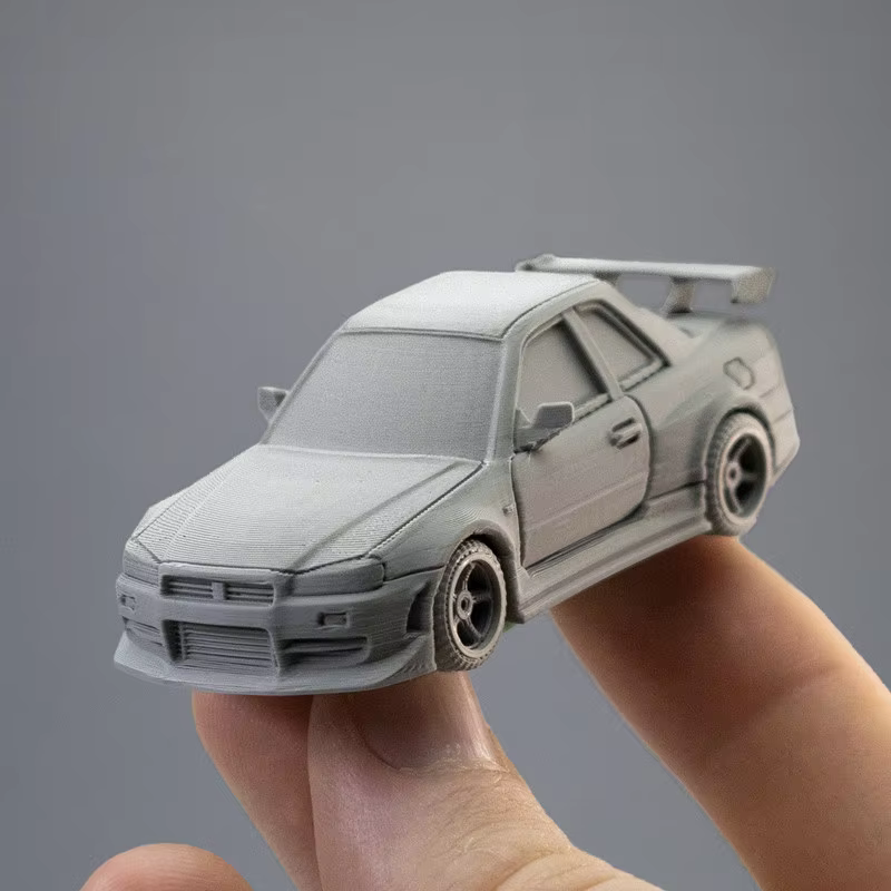 1/64 Scale 3D Printed GT-R Model Car DIY Kit