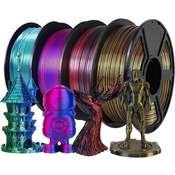 Dual Color Silk PLA 3D Printer Filament 1.75mm