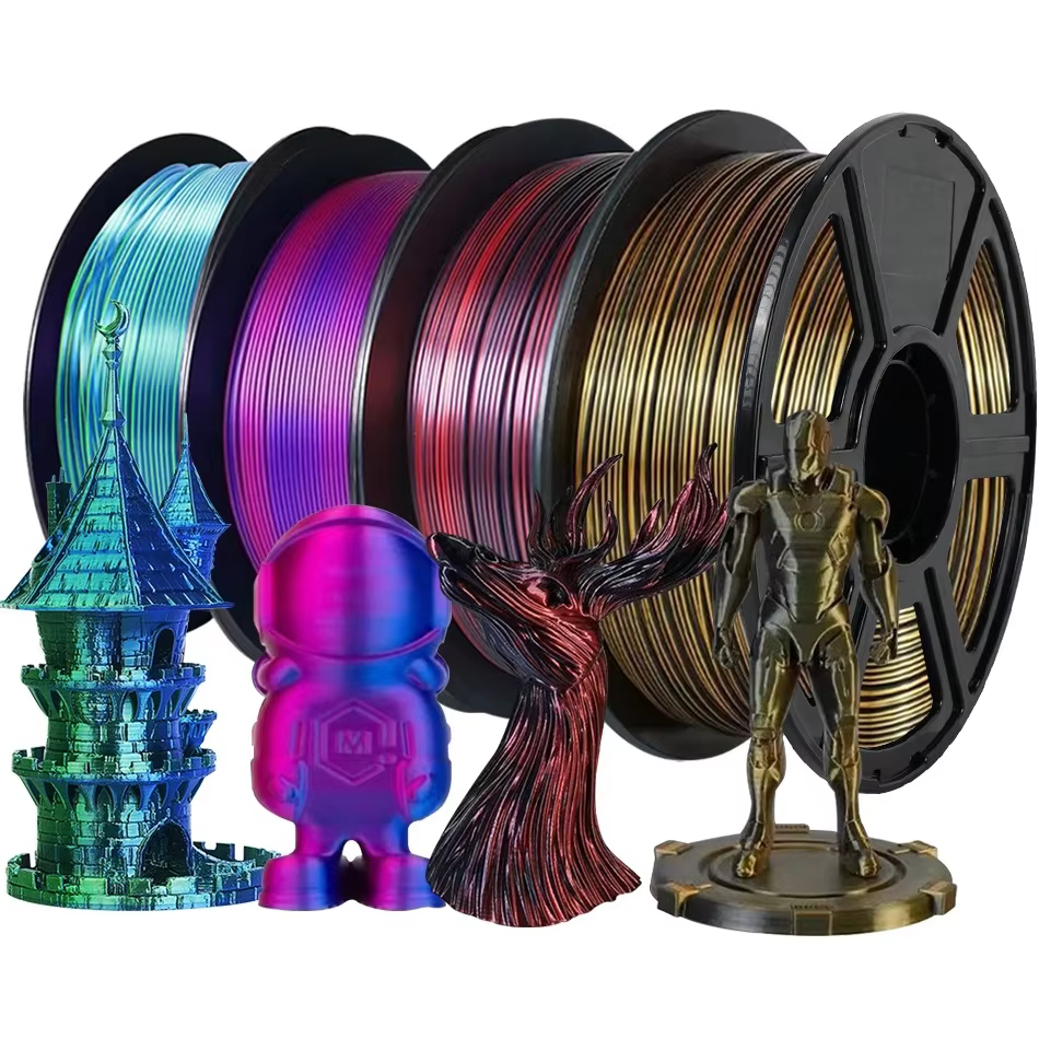 Dual Color Silk PLA 3D Printer Filament 1.75mm