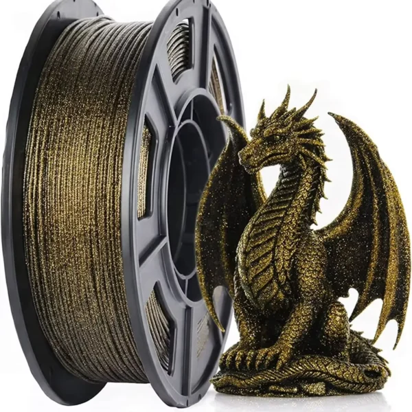 Galaxy Glitter Black Gold PLA 1.75mm 3D Printer Filament 250g