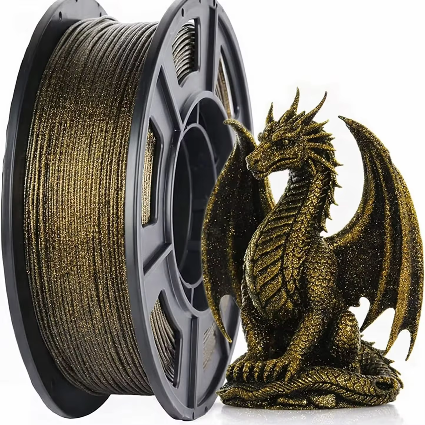 Galaxy Glitter Black Gold PLA 1.75mm 3D Printer Filament 250g