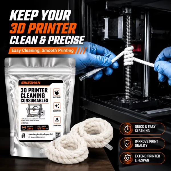 3D Printer Cleaning Filament Rope 2PCS 1M for FDM