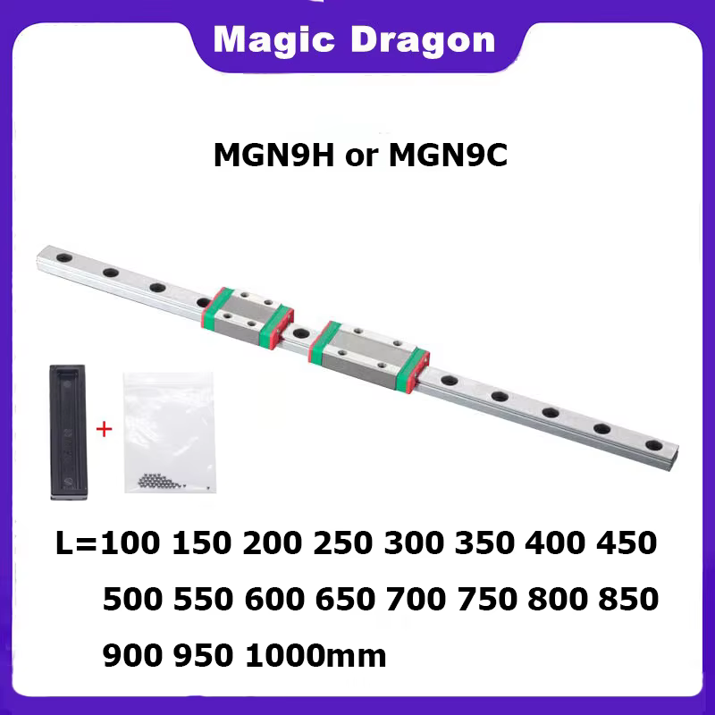Magic Dragon 9mm Linear Guide MGN9 Rail with Block 100-1000mm