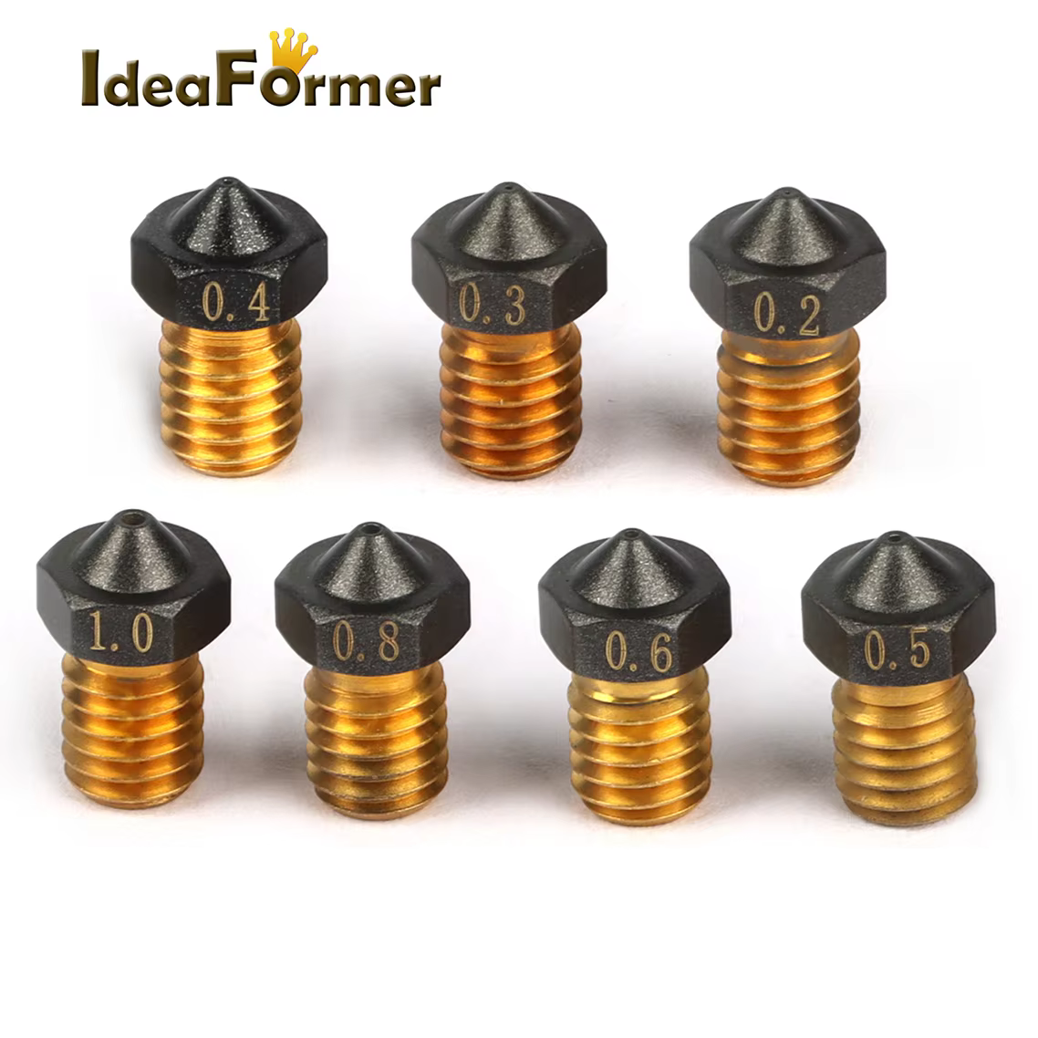 E3D V6 PTFE Coated Brass Nozzle for 3D Printers