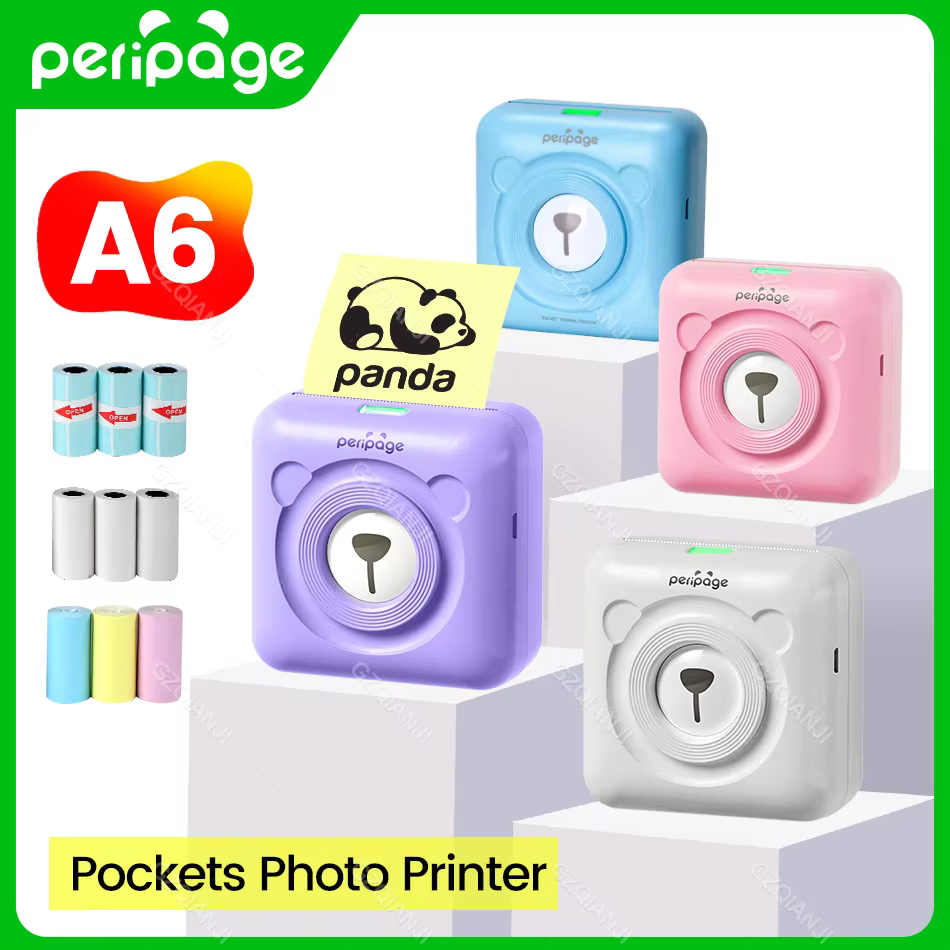 Peripage A6 Mini Portable Thermal Printer 58mm Bluetooth